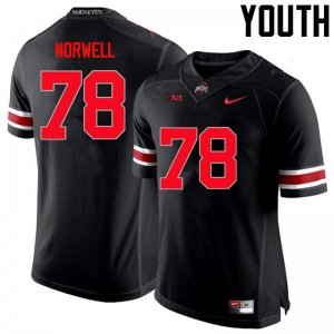 NCAA Ohio State Buckeyes Youth #78 Andrew Norwell Limited Black Nike Football College Jersey HJZ3045WW